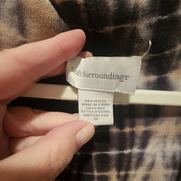 Chic Tie-Dye Soft Surroundings 3X Fringe Cardigan - Picture 7 of 7